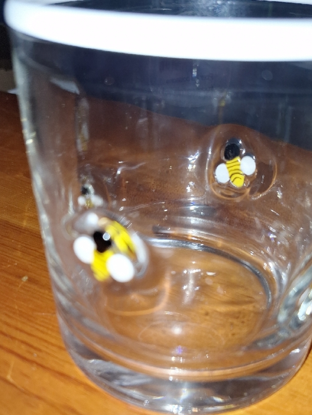 Clear Bee-Accent  Inlaid Glass Tumbler - Set of 2 - Picture 4 of 4